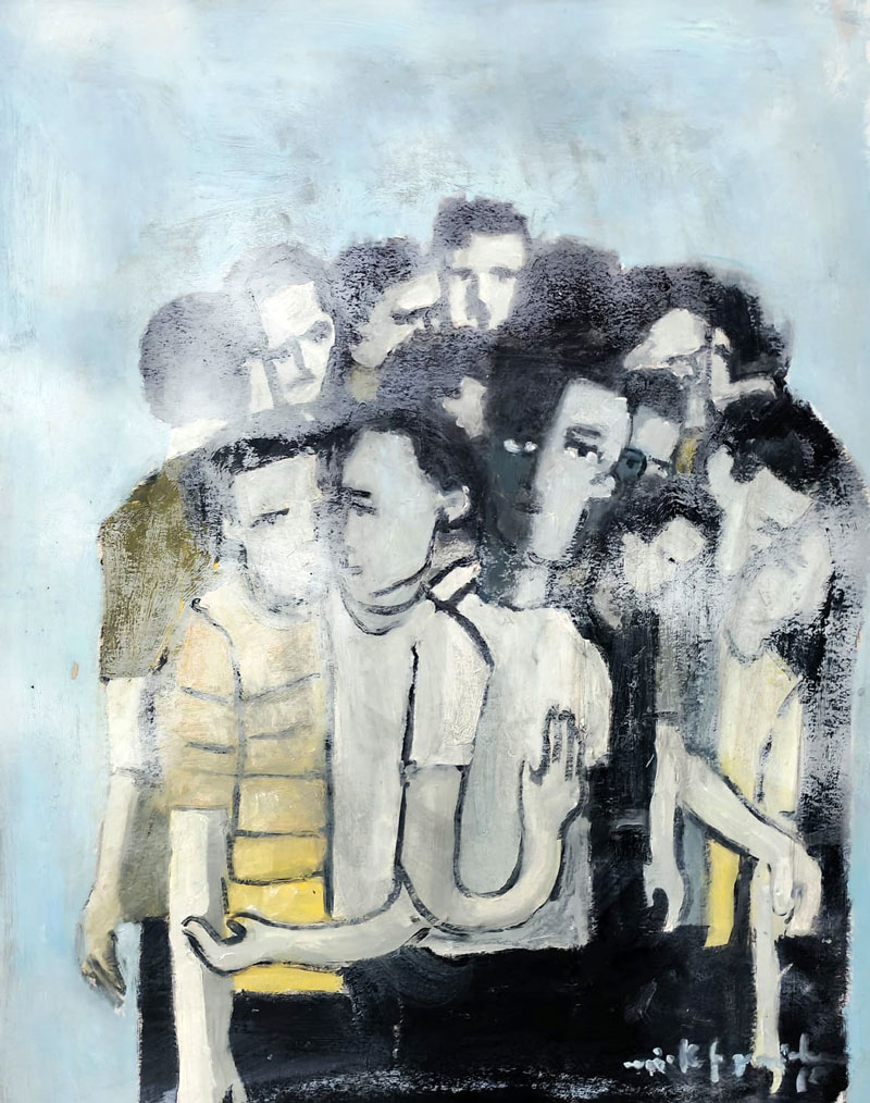Obra "Jóvenes perdidos en la niebla" - Erick Fernández